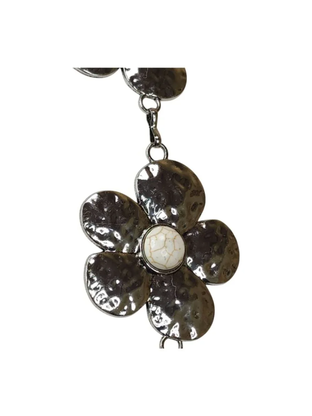 Silver Floral Chain Belt S/M By Truelove Accessories Concho Belt